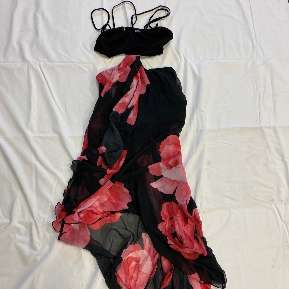 Shein cutout floral maxi dress